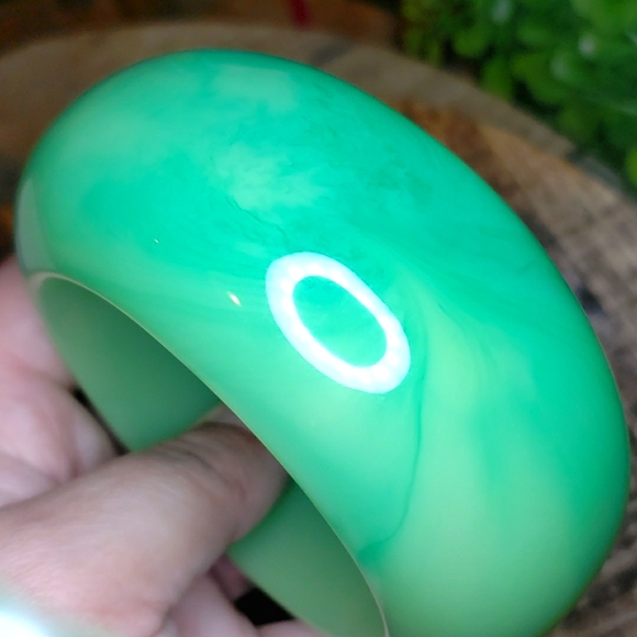 BEST Vintage Kenneth Jay Lane KJL Massive Chunky Swirled Lucite Bangle Bracelet! - Picture 5 of 15